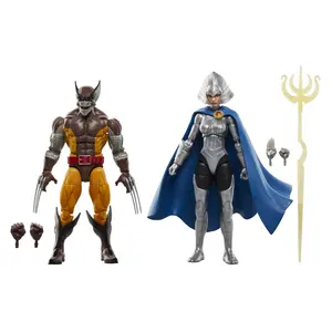 Marvel Legends 6 Inch Action Figure Set | Wolverine and Lilandra Neramani