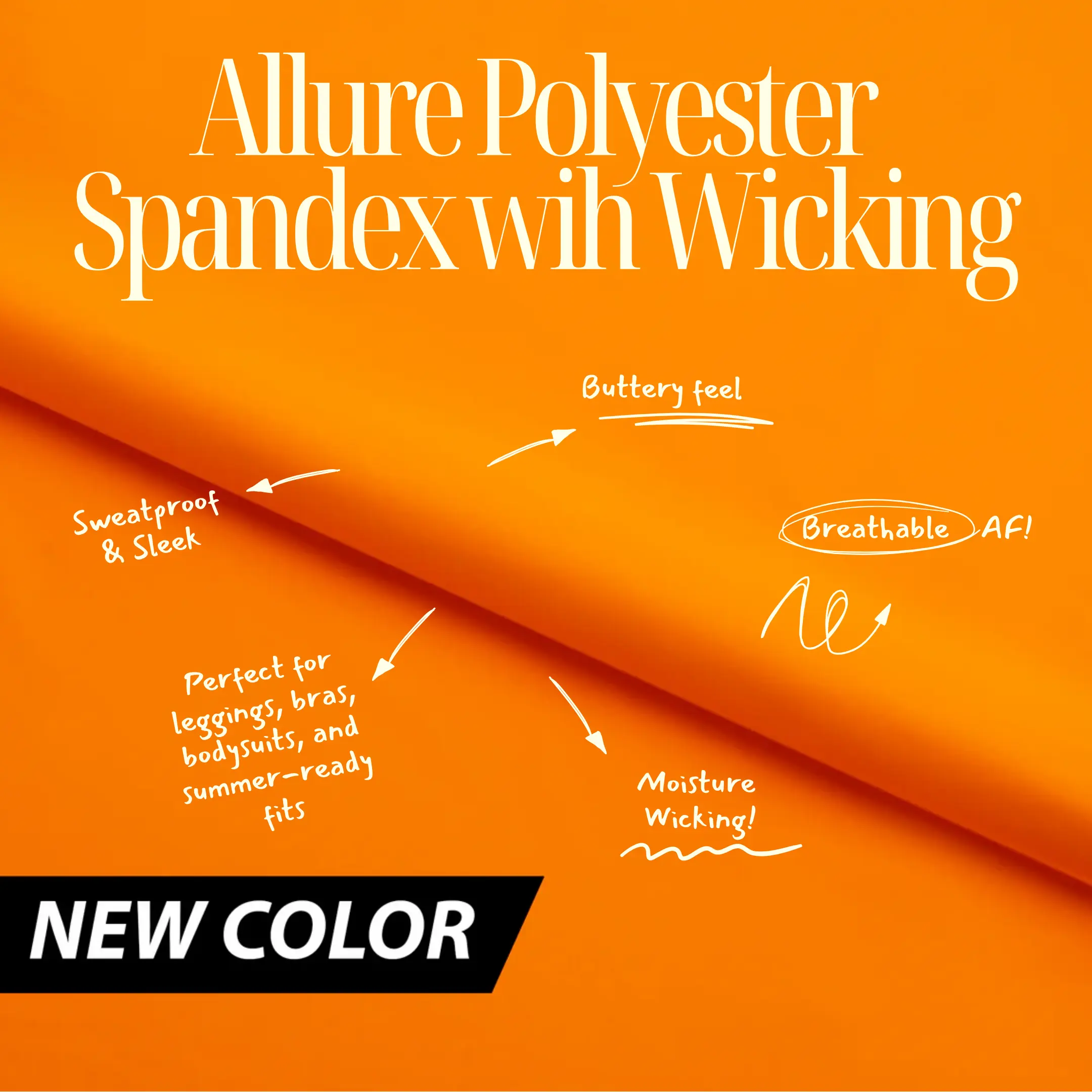 Allure Polyester Spandex with Wicking Fabric | Blue Moon Fabrics