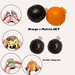 2 Pack Crispy stress ball, wax cracking squishy, crispy chocolate moldable crunchy stress balls, anxiety relief toy (4 pcs – a)