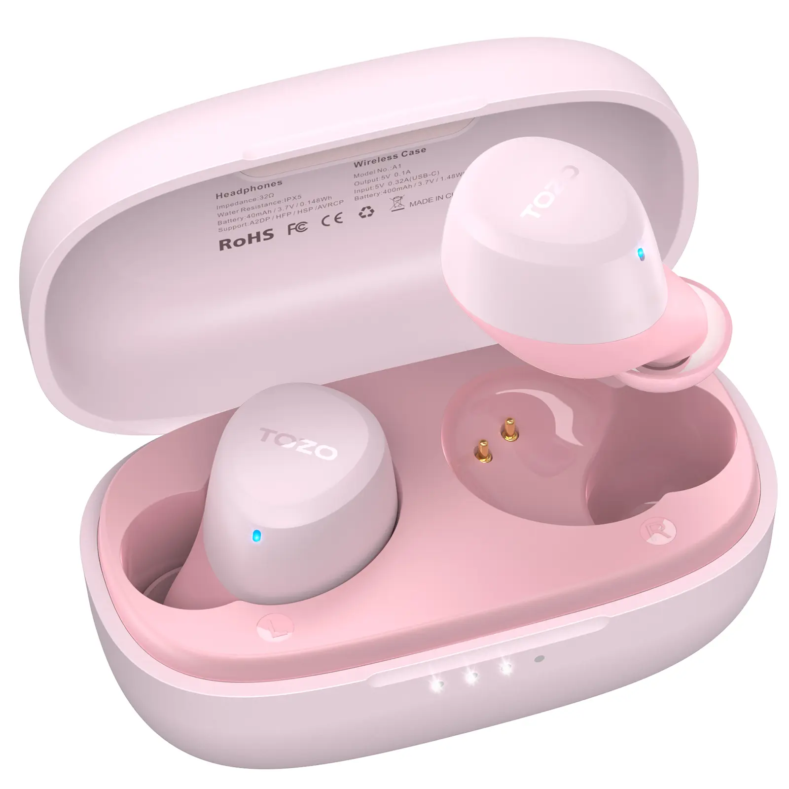 TOZO A1 Mini Wireless Earbuds Bluetooth 5.3 in Ear Light-Weight Headphones Built-in Microphone