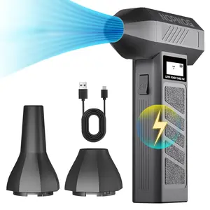 1set Turbo Jet Fan Electric Air Duster Cleaning Blower Tool 130000RPM Portable Type-C Charging 4 Gears adjustable Car Blowing Snow Dust off Portable Handheld Blowers