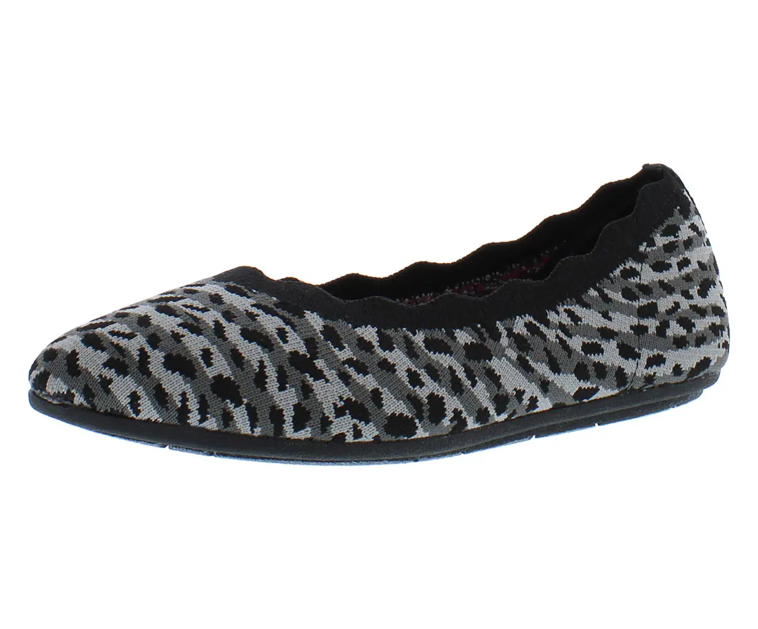 Women's Skechers Cleo 2.0-Uninhibited Knit Ballet Flats, Comfortable Casual Slip-On Walking Shoes, Everyday Footwear