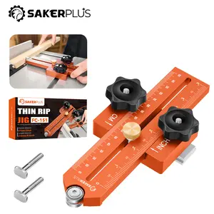 Sakerplus Thin Rip Jig Table Saw Jig Guide, Making Repetitive Narrow Strip Cuts, Fit for 3/4" x 3/8" Slots, for Table Saw Band Saw Router Table