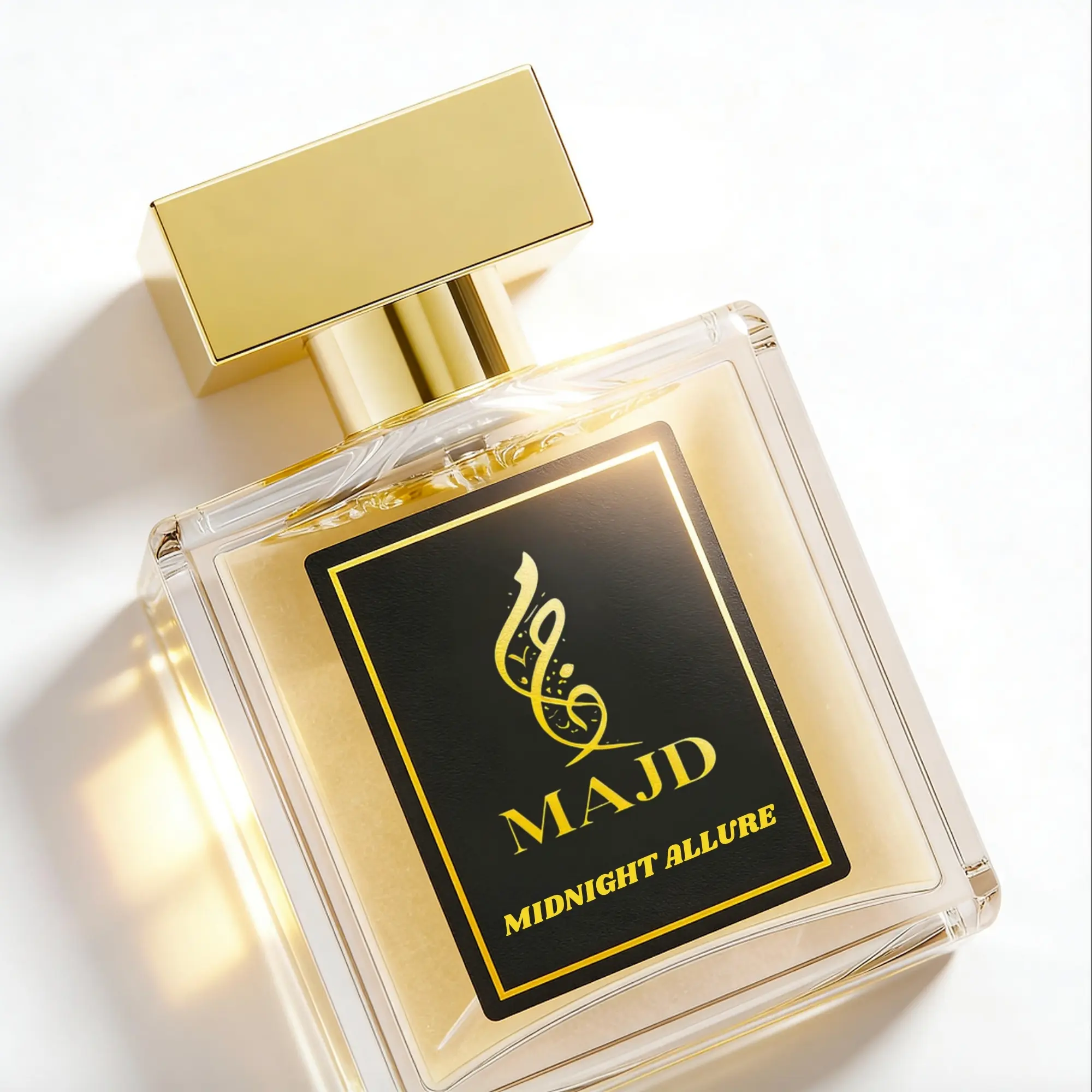 MAJD PERFUMERY Midnight Allure Inspired by Black Opium Amber Vanilla Fragrance Edp Spray Floral Jasmine Perfume Adjustable Concentration Scent Gold Perfume