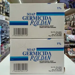 Roldan Germicida 1% AntiBacterial Soap Pack of 2 200g Each Antimicrobial Soap for Effective Skin Care JABON ANTI-BACTERIANO