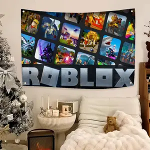 ROBLOX Flags Flag - Ultra Soft Skin-Friendly Machine Washable Fade Resistant Banner | HD Print Lightweight Durable Outdoor Indoor Garden Flag Home Bedroom Decor