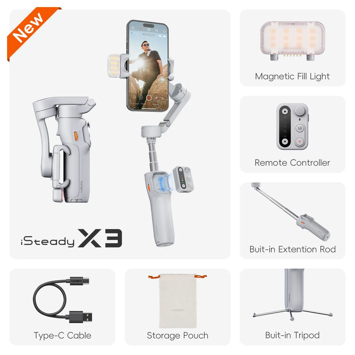 X3 Gray（with led light）