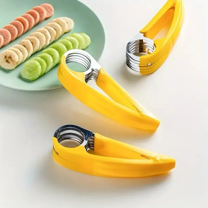 Banana Slicer, Kitchen Gadget, Stainless Steel Blade, Banana Slicer, Cucumber, Ham, Can Be Used With 6.88in*2.04in