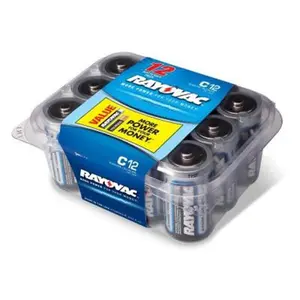 212 MAIN Alkaline C Batteries, 12-Pack Reclosable Reusable Box, Rayovac Brand Power Source for Home Improvement Heating & Cooling Equipment