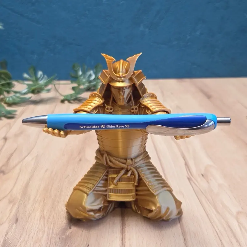 3D Printed Samurai Pen Holder - 3D Printer-Made Compact Desk Organizer, Office Stationery Accessory with Secure Hold, Desk Accessories for Organization Ideas, Enhances Workflow