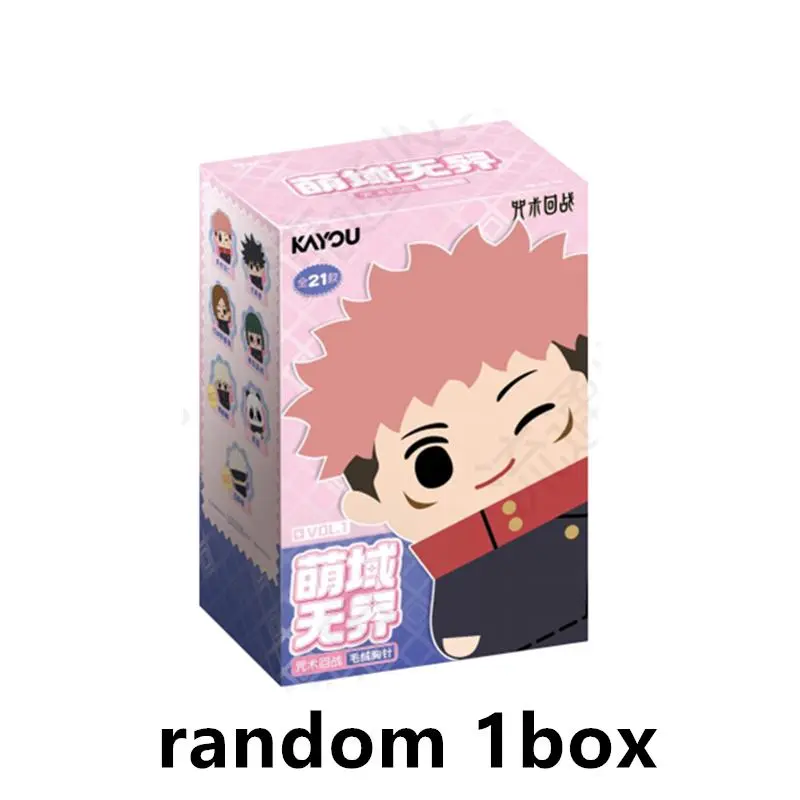 In Stock Original KAYOU Jujutsu Kaisen Itadori Yuji  Gojo Satoru Fushiguro Megumi Brooch Blind Box Anime Character Toys Gifts