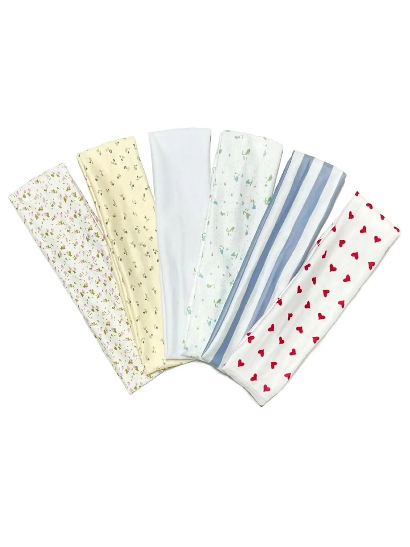6pcs Fashion Floral Print Headbands for Women, Elastic Non-Slip Soft Cloth Fabric, Y2K Hair Accessories, Back to School Gifts, Floral Hairband, Chic Headbands