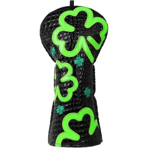 Craftsman Golf Crocodile Pattern Clover Golf Club Headcover Blade Putter Cover