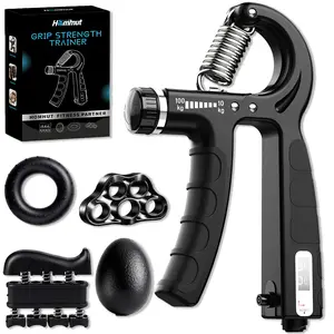 Vein Enhancing 5-In-1 Forearm Workout Kit, Hand Gripper Strengthener, Finger Trainer, Grip Ring & Squeeze Stress Ball For Gym Fitness Training