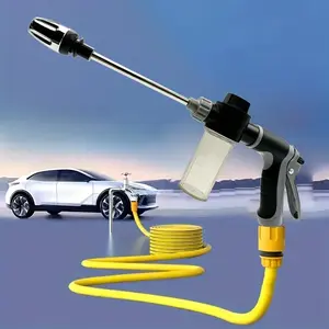 Durable High-Pressure Foam Spray Gun 1pc - Extendable Handle for Car Washing, Plant Watering, Garden Irrigation - Includes Foam Bottle