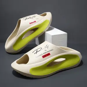 Men’s Outdoor EVA Sport Slides – Chunky Cushioned Non-Slip Slippers for Travel, Beach & Casual Day, Lightweight Soft Comfort Walking Shoes Footwear