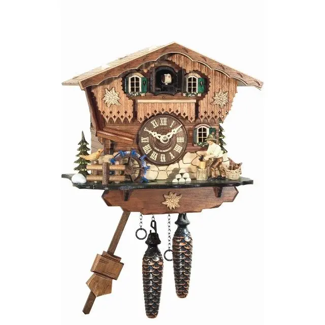 CUCKOO Traditional Full-Size Battery-Operated Cuckoo Clock by Alexander Taron Engstler - Wooden Home Decor, Room Accessory, Ideal Gift with Tune Playback, Decoration
