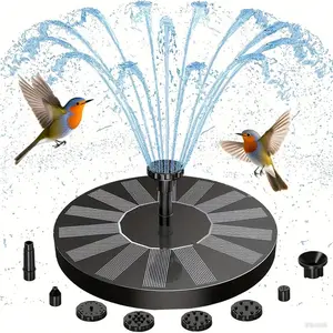 AISITIN Solar Fountain Pump, With 6 Nozzles Solar Powered Floating Water Fountain Pump, Garden,and Outdoor Decorations（1.5W/2.5W/2.8W/3.5W)）