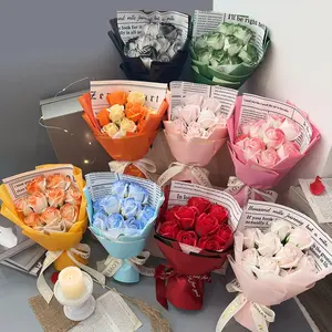 Artificial Rose Bouquet Flowers, Roses Flower Bouquet, Artificial Flower Arrangements, Wedding Bouquet, Home Decor, Romantic   Birthday Gifts, Mother's Day Gift