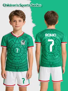 Children's soccer jersey and pants set, size 7 - made of quick-drying fabric, suitable for sports and leisure, children's outdoor activities, and sporty styling. It uses breathable material and is the first choice for children's gifts!