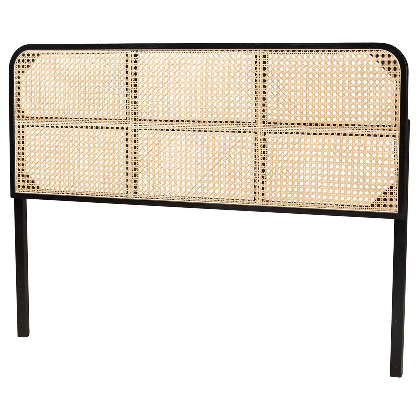 bali & pari Lainer Bayur Wood and Rattan QueenHeadboard