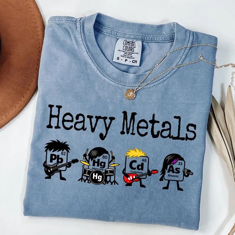 Comfort Colors Heavy Metals Chemistry Shirt, Funny Science Teacher Tee, Periodic Table T-Shirt, Chemistry Nerd Gift