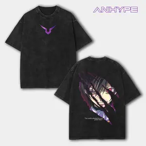 Lelouch from Code Geass Vintage Oversized Double-Printed Washed Tee for Anime Lovers – Unisex Heavy Cotton T-Shirt, Stylish Manga-Inspired Menswear Top