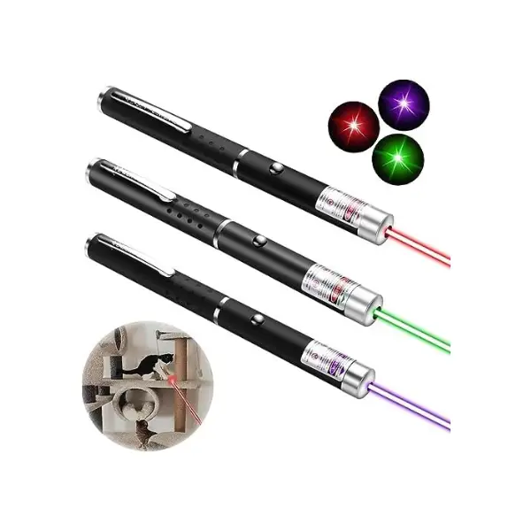 Laser Pointer, 3 Pack, Pet Kitten Dogs Laser Pen Toys Chaser Tease Pointer Pen Toys for Cats Indoor Training