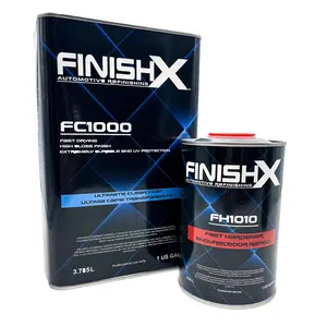 FinishX Automotive Refinishing Ultimate Clear Coat (FC1000 - 1 Gallon) 4:1 Kit with Fast Activator/Hardener (FH1010 - 1 quart)