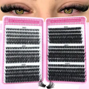 600pcs D Curl False Eyelashes, Mixed Lengths 8-16mm, Large Capacity, Suitable for Home Application, Beginner Friendly