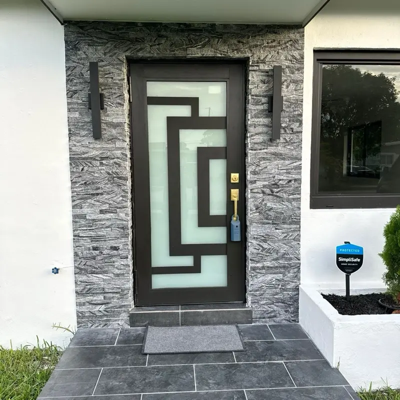 Aluminium SINGLE FRENCH DOOR 38x81 inches for Home Entryway Installation Design 38x81 Contact 305-993-9345