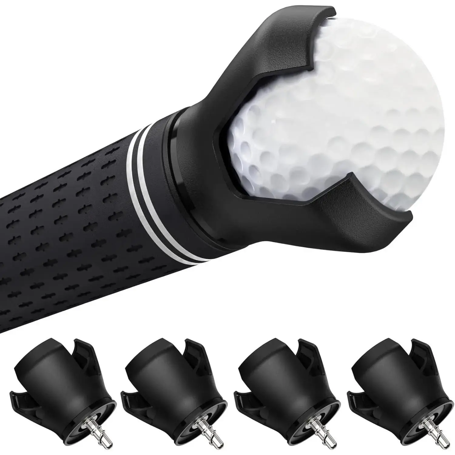 Golf Ball Retriever, 4 count Durable Golf Ball Grabber and Picker for  Kinds of Putter Handles, Golf Ball Retrievers Pick Up Tool for Quick Installation Cango Gear