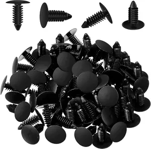 100PCS Universal Car Door Trim Bumper Rivet Clips - Sturdy Plastic Push Fastener Retainer Screws for Secure Fit and Easy Replacement on Multiple Vehicle