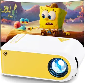 KSAN Mini Projector, Projector with WiFi and Bluetooth, 1080P Support Movie Projector with Built-in Speaker, Compatible with Smartphone, HDMI, USB, AV, Fire Stick, PS5 for Home, Bedroom, Outdoor Use