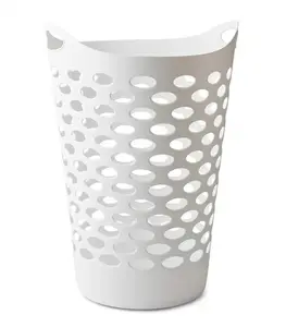 White Round Laundry Hamper