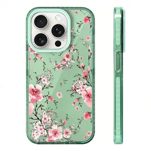 Pink Cherry Blossom Phone Case, Watercolor Style, Phone Case For IPhone 17 Pro Max 16 15 14 13 12 11 Pro Max, Floral Gift, Samsung Galaxy S24, S23, S22, S21, Artistic Floral Pattern, Cherry Blossom Lover Present Shockproof Smartphone