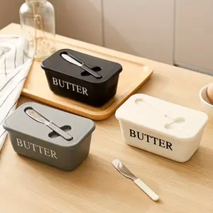 Elegant Butter Box Set with Lid, Easy Clean Butter Storage Container, Refrigerator Safe, Dishwasher Safe, Ideal for Home, Weddings, Camping, Food Storage Container