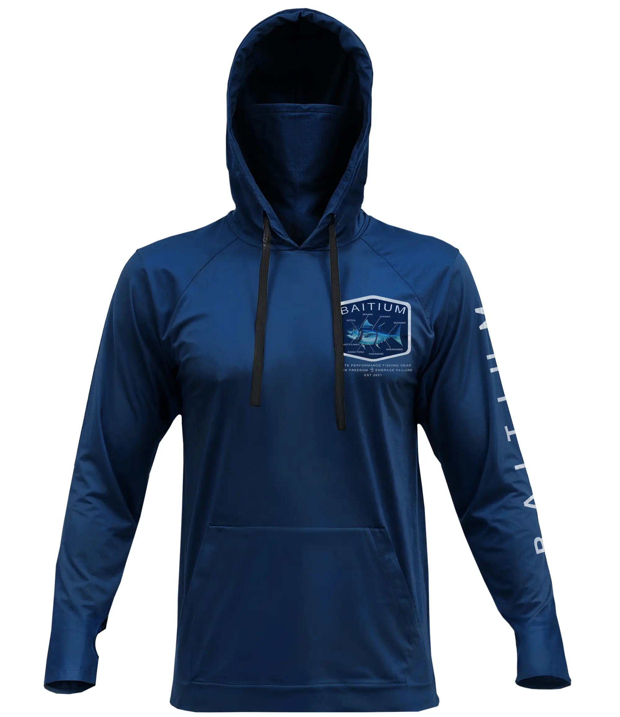 Baitium Fishing Shirts - Hooded UPF 50 Long Sleeve with Gaiter - Premium Outdoor...