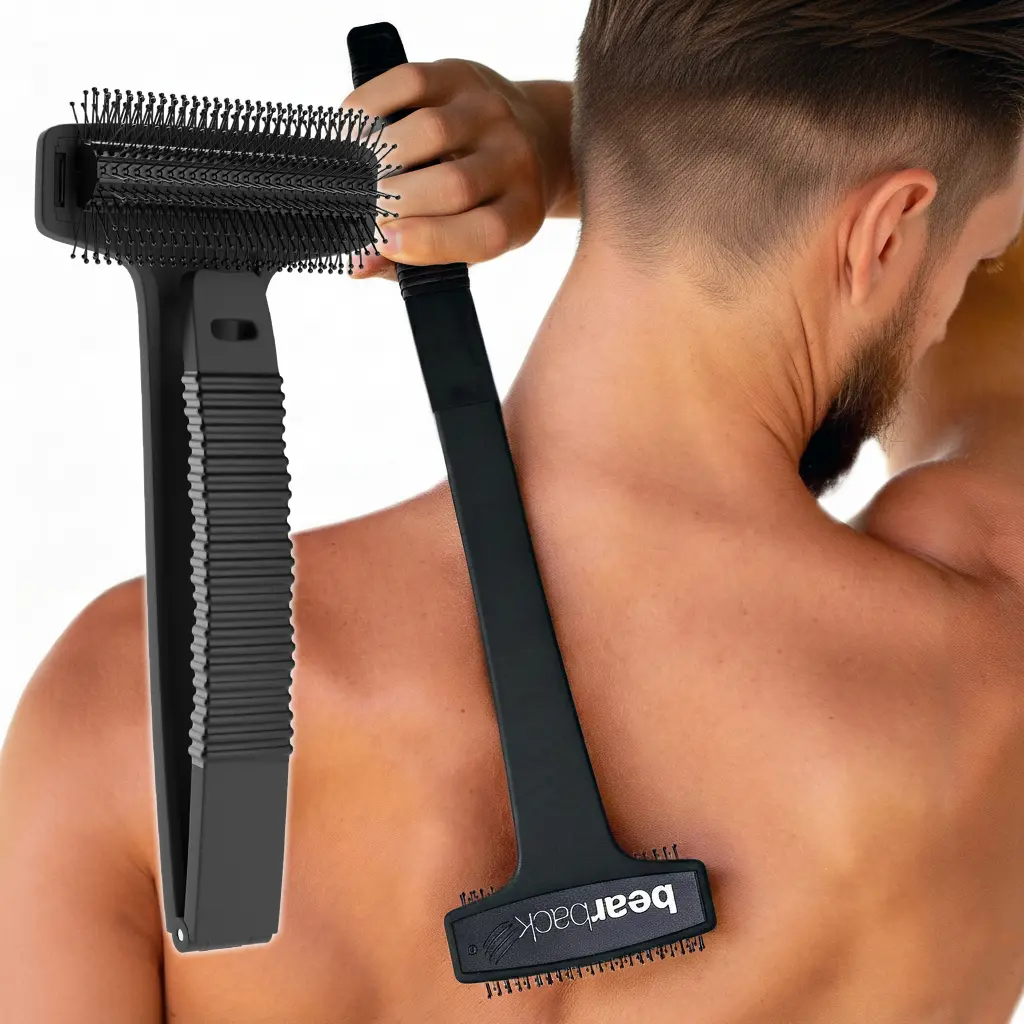 Bearback Back & Body Scratcher, 17-Inch Folding Handle, Skin-Safe Bristles, Easy to Clean, Travel Friendly, Body Care