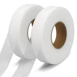 Stitch Witchery 140 Yards Iron Hemming Tape - 1 Inch Fusible Tape for Hemming, No Sew No Iron, Adhesive Wonder Web for Curtains, Pants, Clothes - 2 Rolls