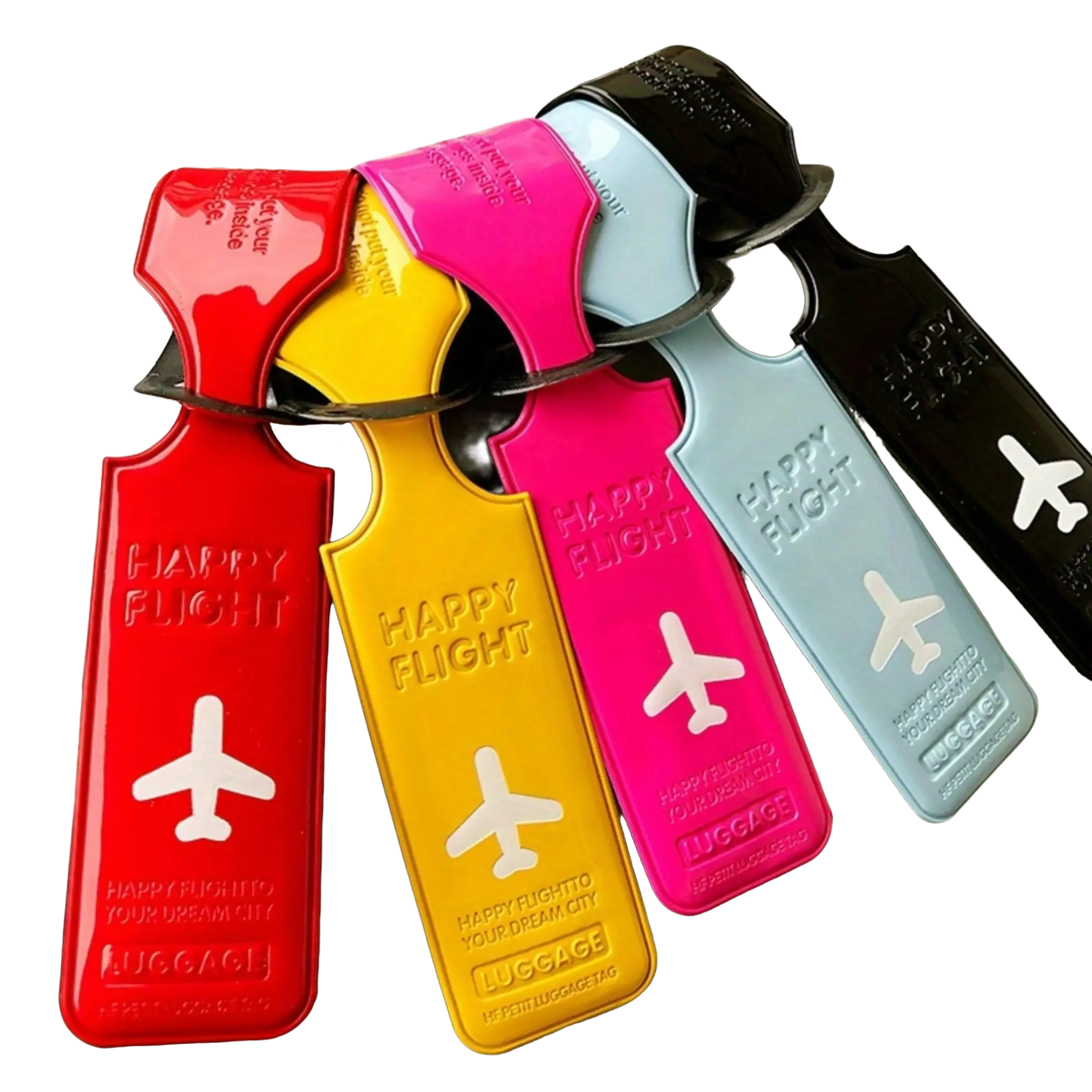 5pcs Waterproof Acrylic Luggage Tags, Fashion Plane Print Travel Accessories for Safe, Quick Suitcase Identification, Acrylic Tags, Travel Essentials, International Travel Essentials