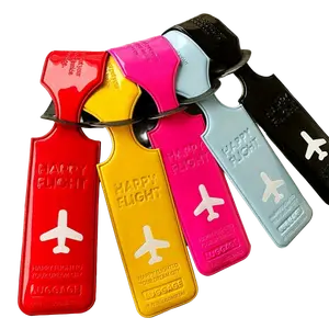 5pcs Waterproof Luggage Tags Fashion Plane Pattern Travel Accessories for Safe Quick Identification of Suitcases