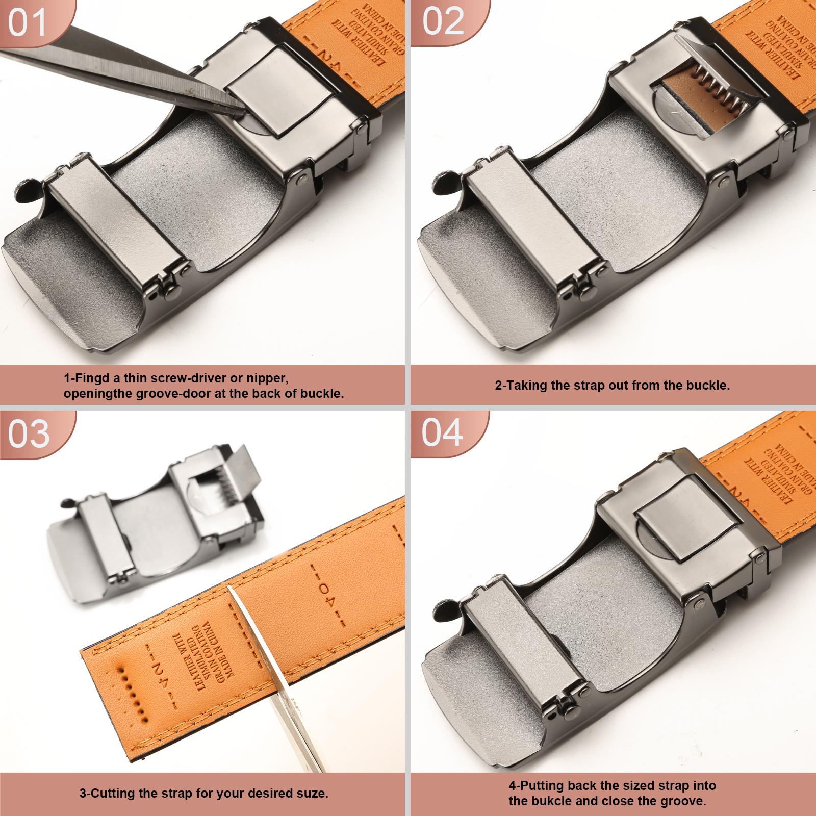 BULLIANT Cowboy Belt for Men, Ratchet Western Belt with Adjustable Western Buckle for Jeans and Casual Wear, Trim to Fit, Gift for Men