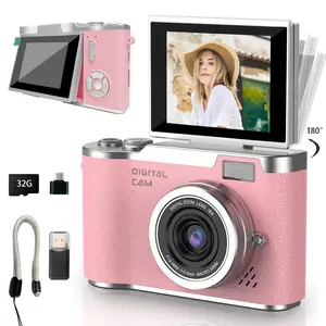 Flip screen Retro camera, portable beginner camera for teenager, Y2K aesthetic, entry level digital camera with filter effects, video recording  perfect gift for Christmas Day, Thanksgiving, and New Year
