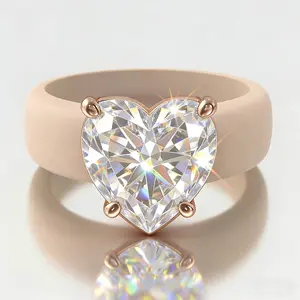 Women's Geometric Square Zirconia Silicone Band Ring - Open-Index Finger, Unique Marquise Fashion Ring, Couple Wedding Gift Accessory rings for women paris with love ring Moissanite Ring