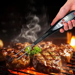 Vivicreate Meat Food Instant Read BBQ Garden Kitchen Outdoor Camping Cooking Grill Digital Fork Thermometer Digital HT-D020