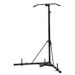 VEVOR 2 in 1 Punching Bag Stand, Steel Heavy Duty Workout Equipment, Adjustable Height Boxing Punching Bag Stand with Pull Up Bar, Freestanding Sandbag Rack, Holds Up to 140 lbs, for Home Gym FitnessSummervibes