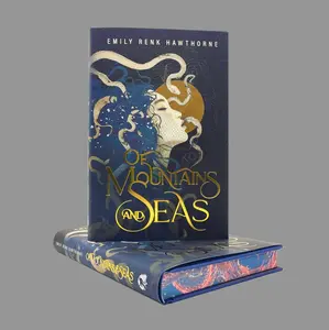 Emily Renk Hawthorne Of Mountains And Seas Special Edition Hardcover - Collectible Edition with Gold Foil Dust Jacket, Sprayed Edges, and Custom Art