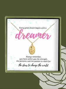 Women's Elegant Geometric Oval Pendant Necklace, Fashion Jewelry for Party, Daily Decor, Trendy All-match & Exquisite Jewelry for Birthday Gift