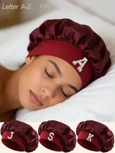 Sleep Cap Elastic Wide Brim Silk Satin Hat, Safe Hair Protection, Super Soft Breathable Design, Anti-Slip Inner Band, Casual Loose-Fit Turban Hat, Sleeping Cap, Bonnets for sleeping